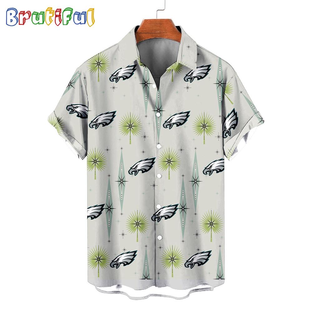 NFL Philadelphia Eagles Football Team Logo Funny Aloha Hawaiian Shirt
