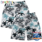 NFL Philadelphia Eagles Football Team Logo Pattern Flamingo Hibiscus Summer Hawaiian Shirt And Beach Short