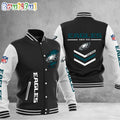 NFL Philadelphia Eagles Football Team Personalized Varsity Baseball Jacket