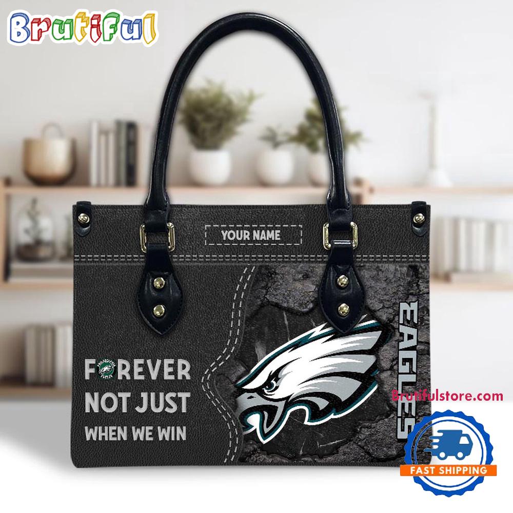 NFL Philadelphia Eagles Forever Not Just When We Win Women’s Leather Hand Bag