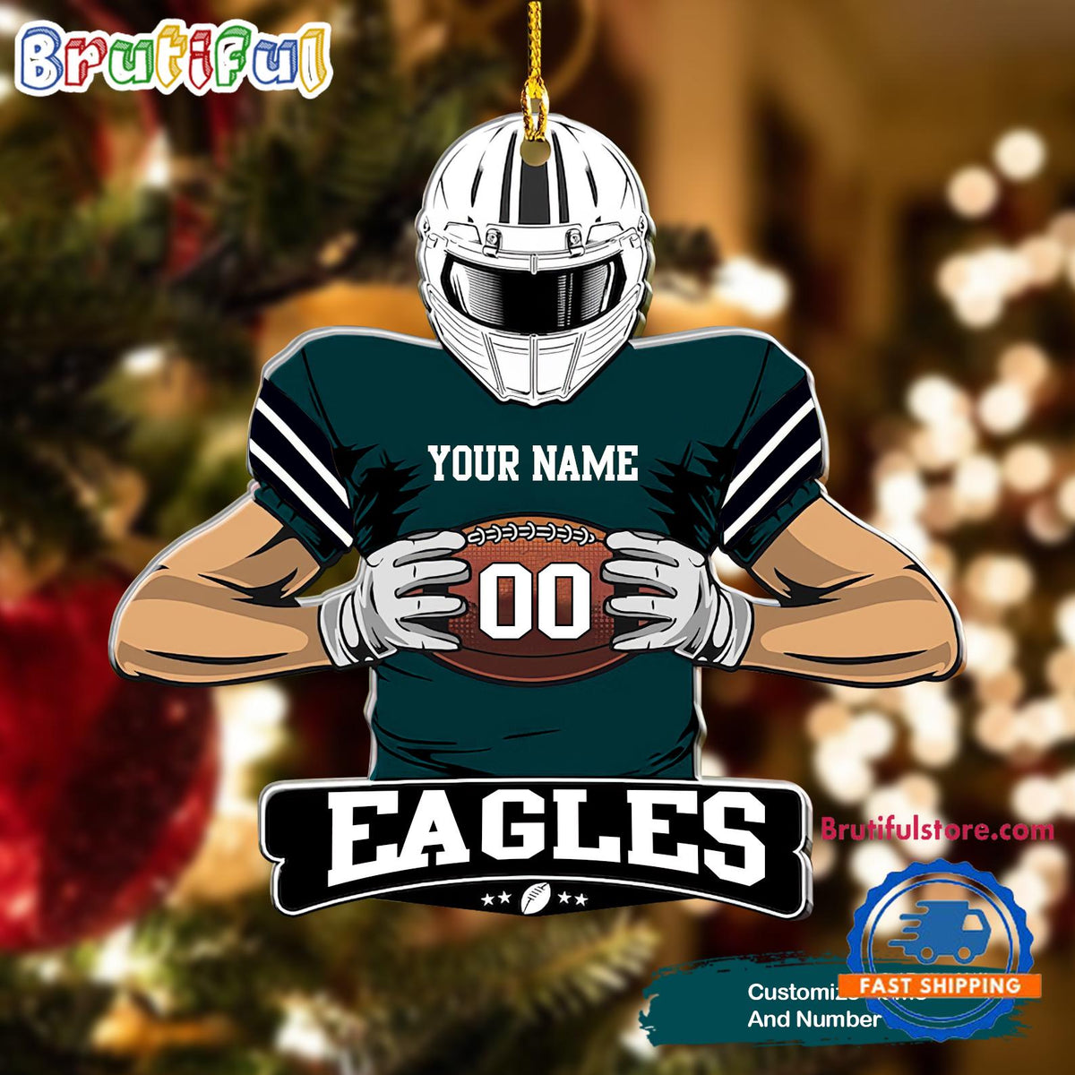 NFL Philadelphia Eagles Special Football Game Player Christmas Ornament
