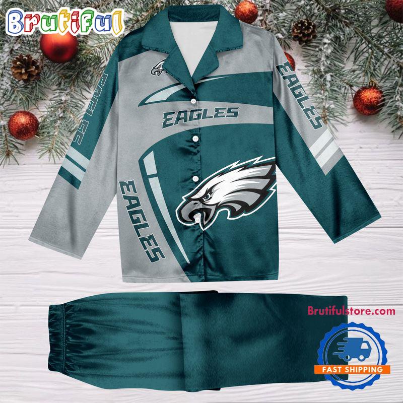 NFL Philadelphia Eagles Special Football Team Winter Season Satin Pajamas Set