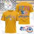 NFL Pittsburgh Steelers 4th of July Happy Independence Day 1776 3D Shirt