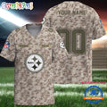 NFL Pittsburgh Steelers Camo Veterans Personalized Football Jersey