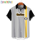 NFL Pittsburgh Steelers Classic Retro Mascot Line Summer Beach Hawaiian Shirt