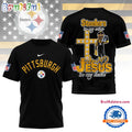 NFL Pittsburgh Steelers Football And Jesus 3D Shirt