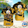 NFL Pittsburgh Steelers Football Mascot Summer Hawaiian Shirt