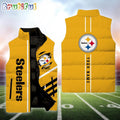 NFL Pittsburgh Steelers Football New Season Personalized Sleeveless Down Puffer Jacket