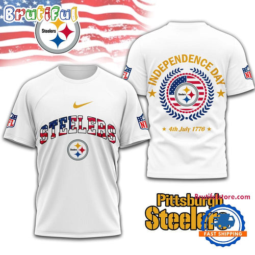 NFL Pittsburgh Steelers Football Team Independence Day New Design 3D Shirt