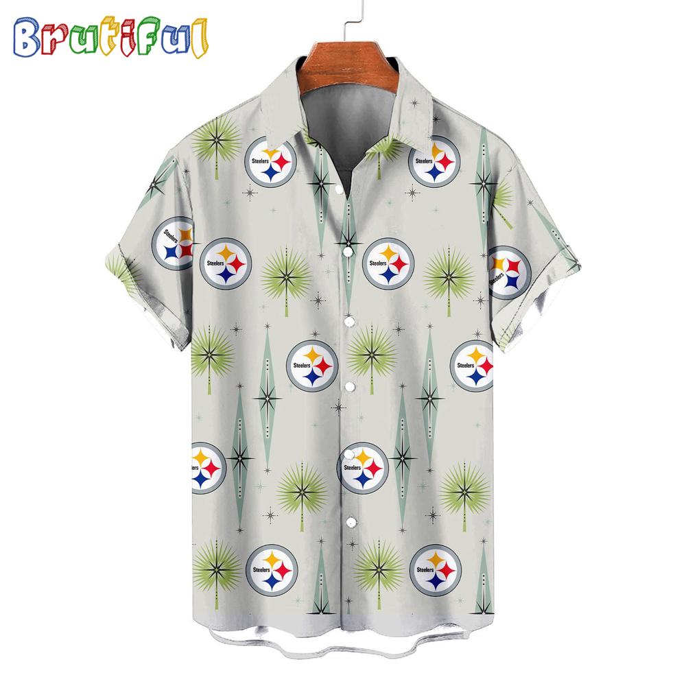 NFL Pittsburgh Steelers Football Team Logo Funny Aloha Hawaiian Shirt