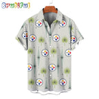 NFL Pittsburgh Steelers Football Team Logo Funny Aloha Hawaiian Shirt