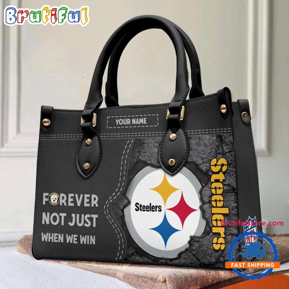 NFL Pittsburgh Steelers Forever Not Just When We Win Women’s Leather Hand Bag