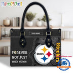 NFL Pittsburgh Steelers Forever Not Just When We Win Women’s Leather Hand Bag