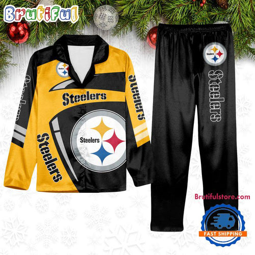 NFL Pittsburgh Steelers Special Football Team Winter Season Satin Pajamas Set