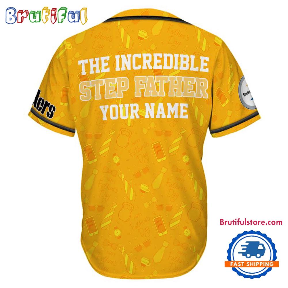 NFL Pittsburgh Steelers The Increadible Step Father’s Day Baseball Jersey