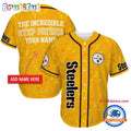 NFL Pittsburgh Steelers The Increadible Step Father’s Day Baseball Jersey