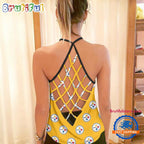 NFL Pittsburgh Steelers USA Independence Day Women’s Criss Cross Tank Top