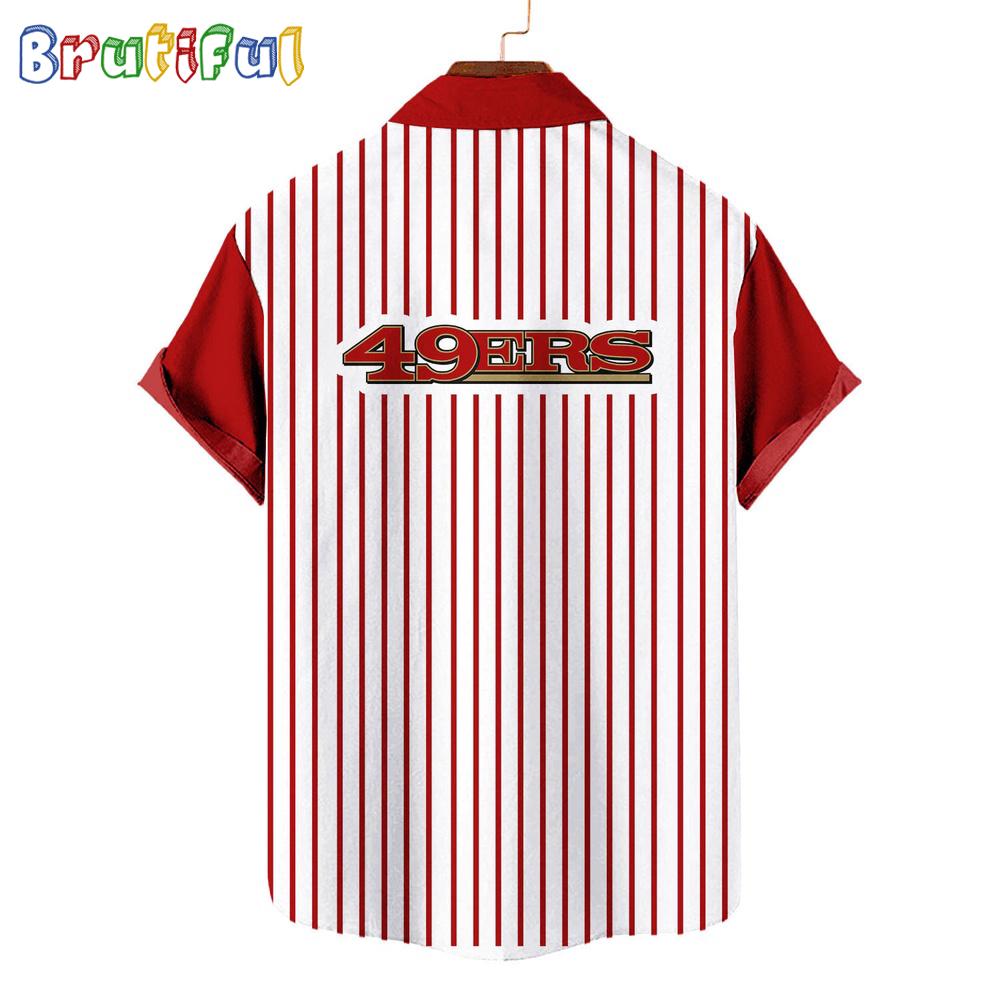 NFL San Francisco 49ers Classic Retro Mascot Line Summer Beach Hawaiian Shirt