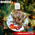 NFL San Francisco 49ers Football Mascot Merry Christmas Led Acrylic Ornament