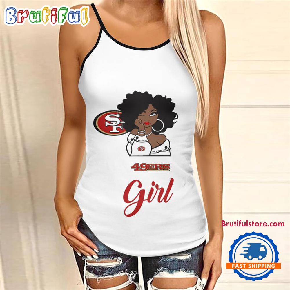 NFL San Francisco 49ers Football Summer Women’s Criss Cross Tank Top