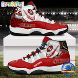 NFL San Francisco 49ers Football Team Custom Air Jordan 11 Shoes