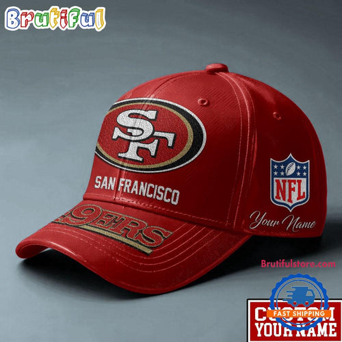 NFL San Francisco 49ers Football Team Personalized All Over Print Cap