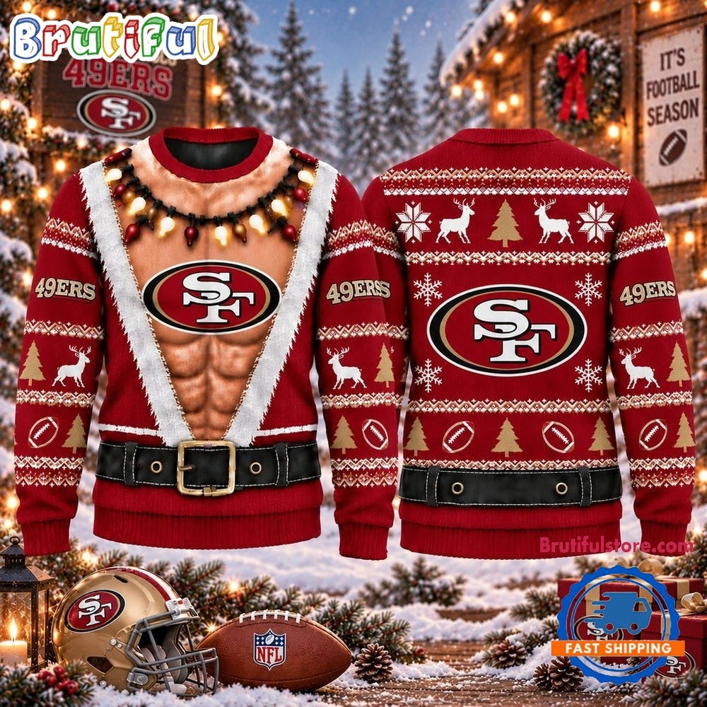 NFL San Francisco 49ers Funny Body Design Christmas Ugly Sweater