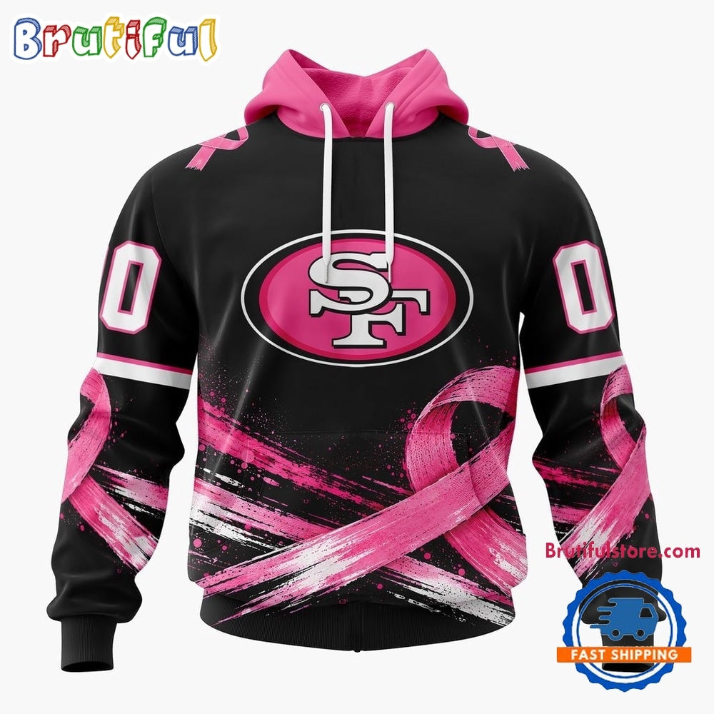 NFL San Francisco 49ers Personalized Pink Fights Breast Cancer 2026 Design Hoodie, TShirt, Sweatshirt