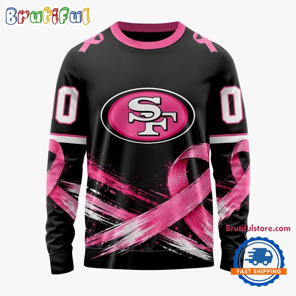 NFL San Francisco 49ers Personalized Pink Fights Breast Cancer 2026 Design Hoodie, TShirt, Sweatshirt