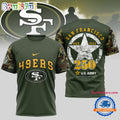 NFL San Francisco 49ers US Army 250th Birthday Celebration 3D Shirt