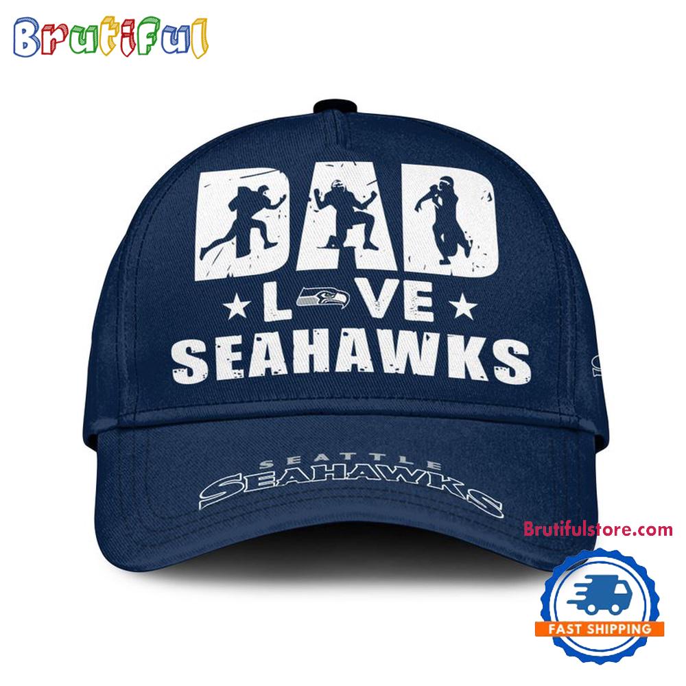 NFL Seattle Seahawks Dad Love Best Father’s Day Baseball Cap