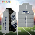 NFL Seattle Seahawks Football New Season Personalized Sleeveless Down Puffer Jacket