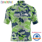 NFL Seattle Seahawks Football Team Colorful Camo Cycling Jersey