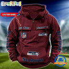 NFL Seattle Seahawks Football Team Custom Name Cargo Hoodie