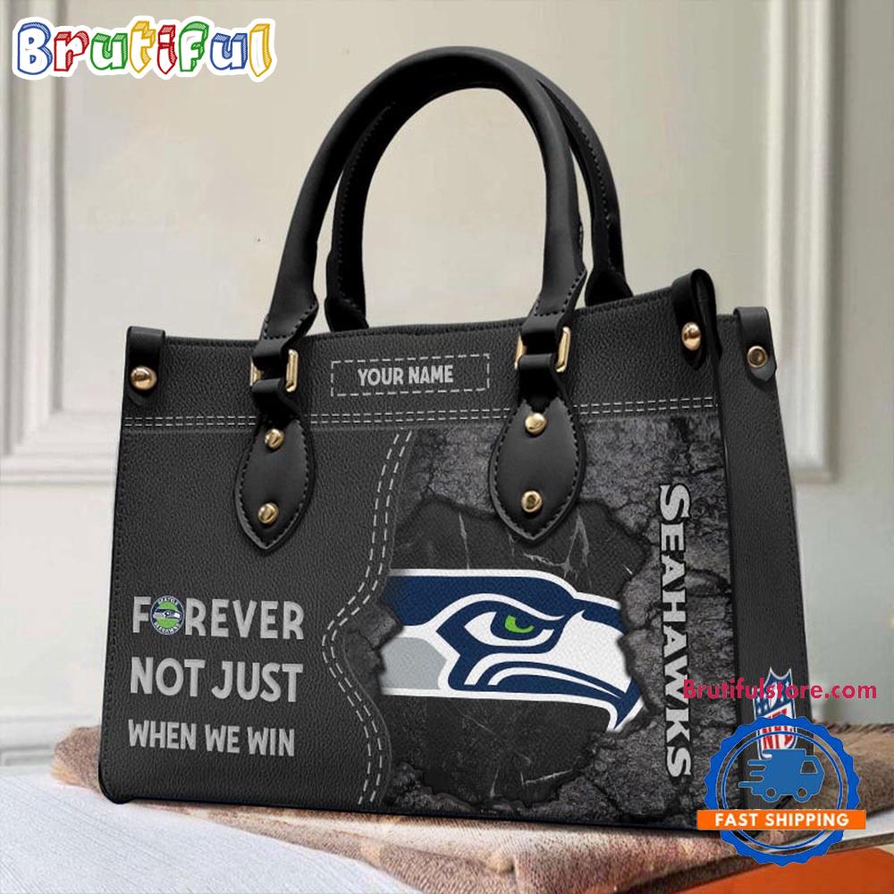 NFL Seattle Seahawks Forever Not Just When We Win Women’s Leather Hand Bag