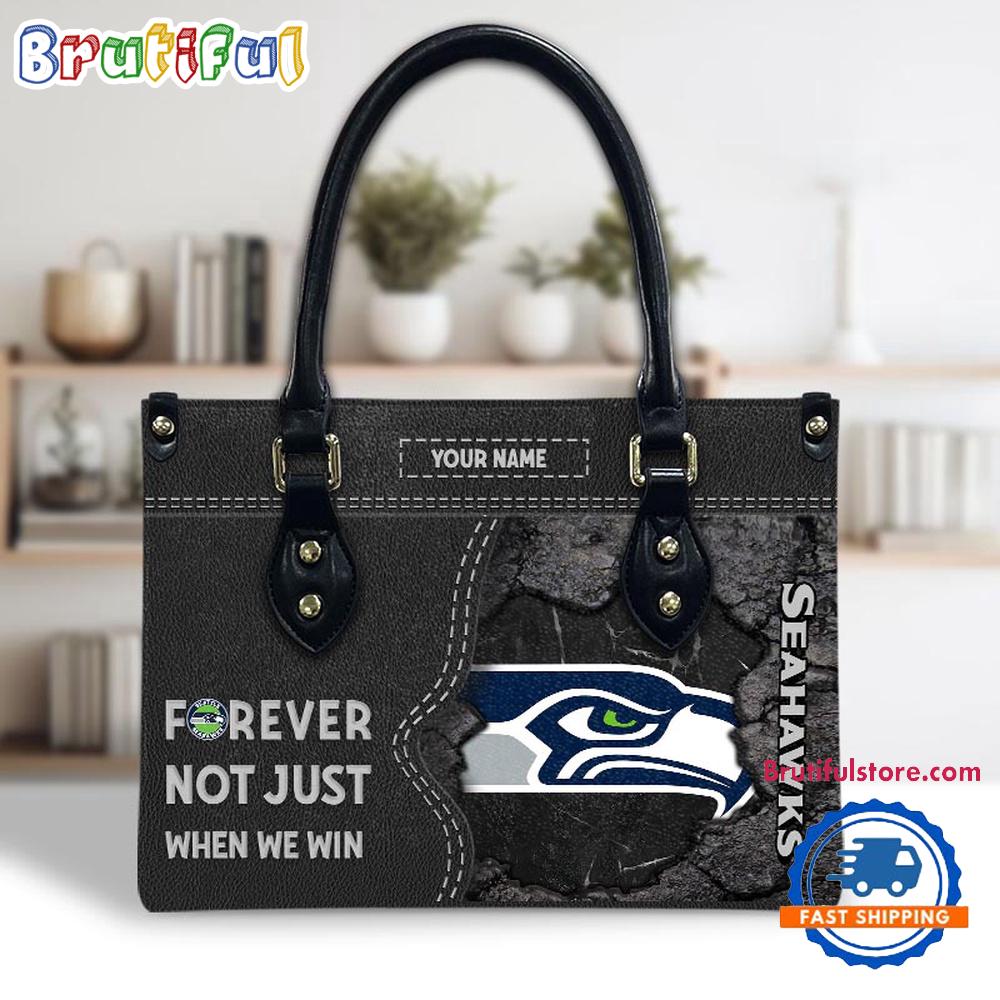 NFL Seattle Seahawks Forever Not Just When We Win Women’s Leather Hand Bag