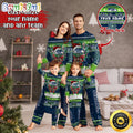 NFL Seattle Seahawks Pajamas Christmas For Family Custom Name Pajamas