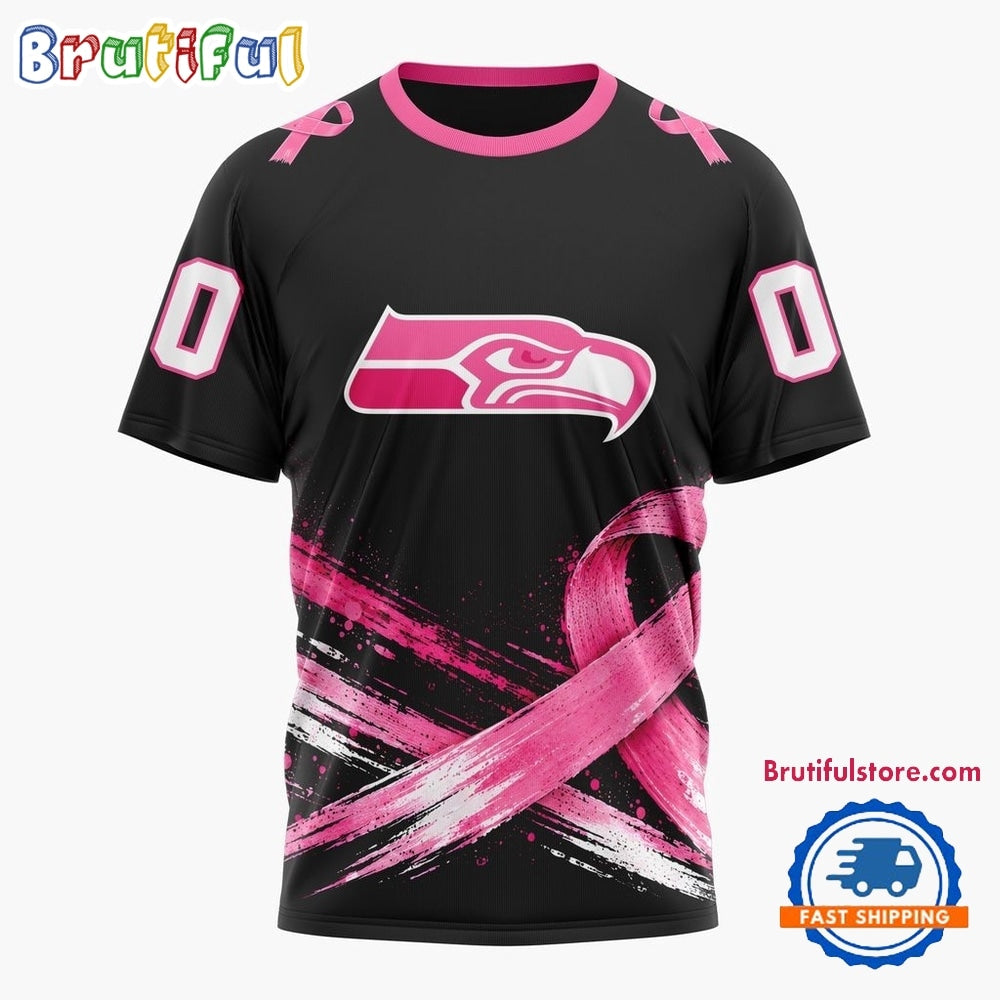 NFL Seattle Seahawks Personalized Pink Fights Breast Cancer 2026 Design Hoodie, TShirt, Sweatshirt
