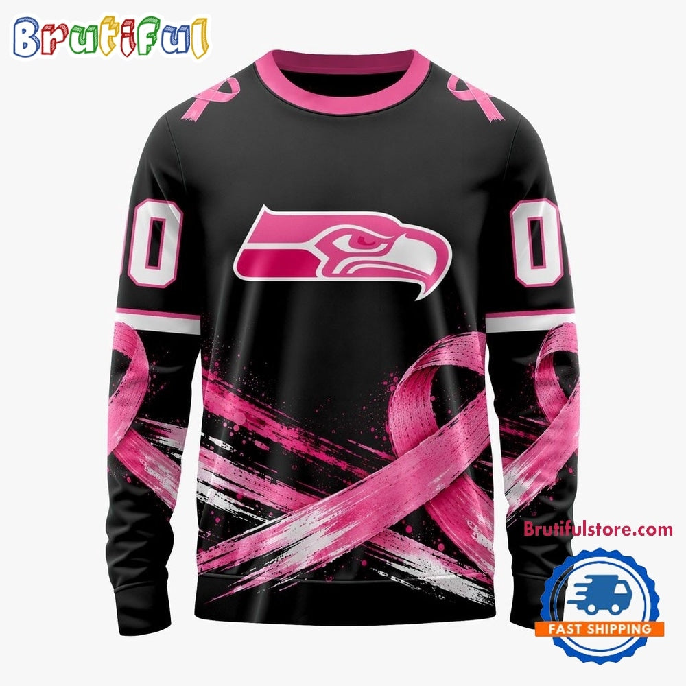 NFL Seattle Seahawks Personalized Pink Fights Breast Cancer 2026 Design Hoodie, TShirt, Sweatshirt