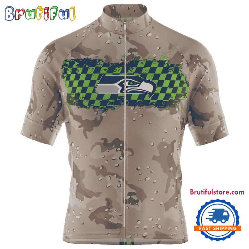 NFL Seattle Seahawks Special Desert Camo Cycling Jersey