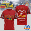NFL Seattle Seahawks US Marines 250 Years Semper Fidelis 3D Shirt