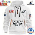 NFL Super Bowl Philadelphia Eagles Hoodie Half Zipper