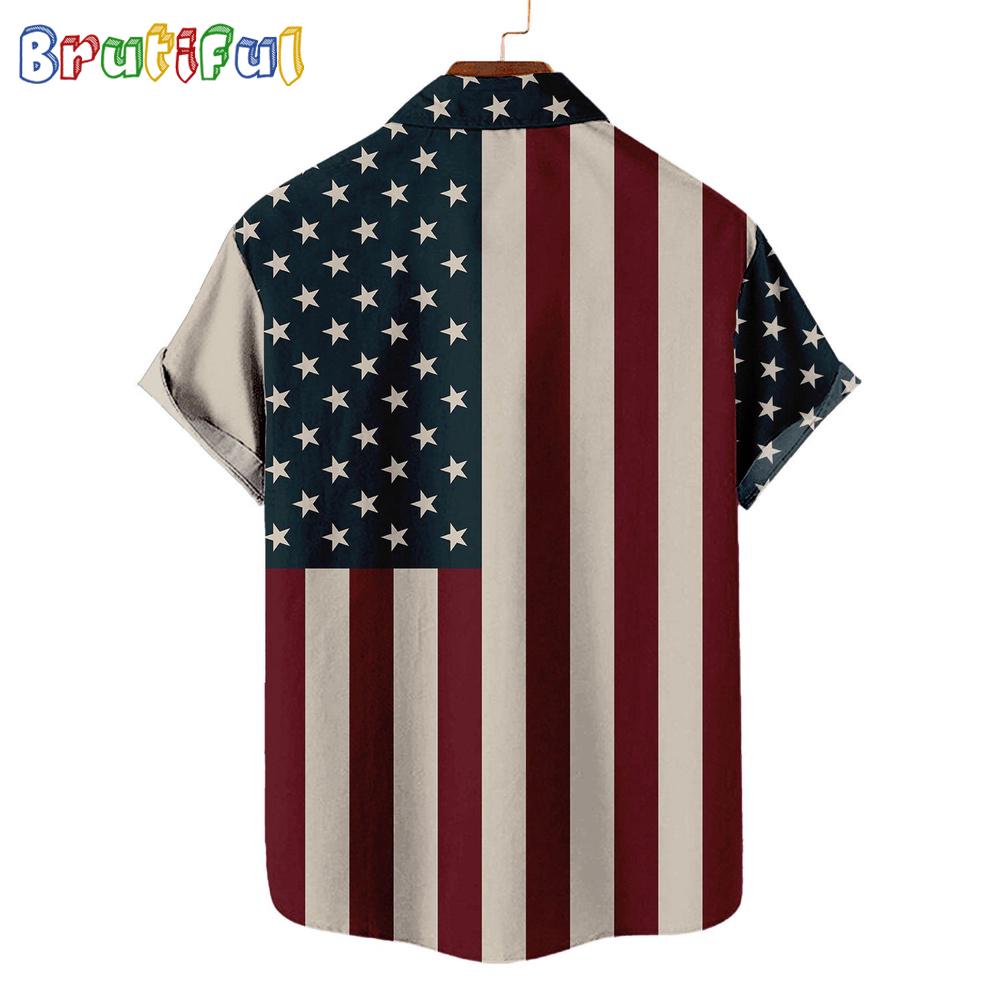 NFL Tampa Bay Buccaneers American Flag Summer Button Hawaiian Shirt