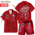 NFL Tampa Bay Buccaneers Combo Hawaiian Shirt And Shorts, Football Summer Beach Hawaiian Sets