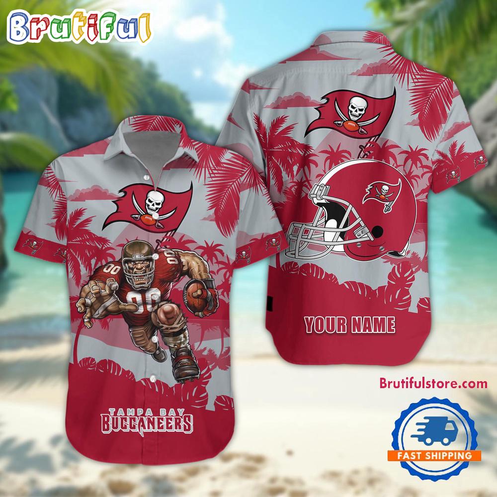 NFL Tampa Bay Buccaneers Football Mascot Summer Hawaiian Shirt