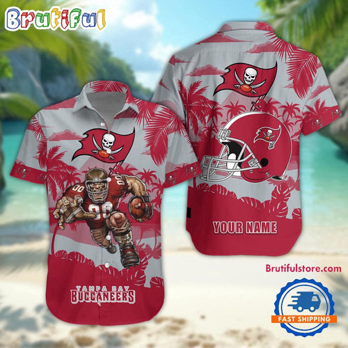 NFL Tampa Bay Buccaneers Football Mascot Summer Hawaiian Shirt