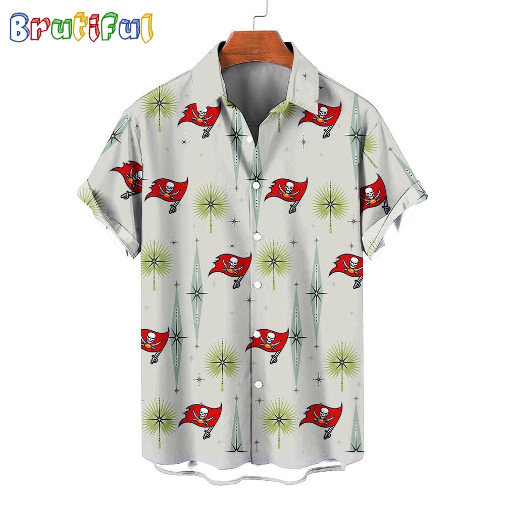 NFL Tampa Bay Buccaneers Football Team Logo Funny Aloha Hawaiian Shirt