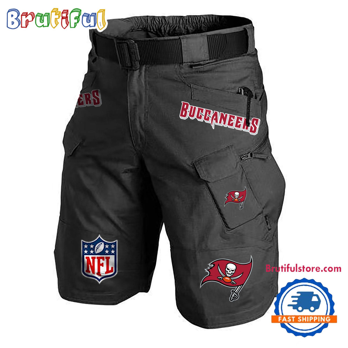 NFL Tampa Bay Buccaneers Football Team Military Tactical Shorts