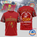 NFL Tampa Bay Buccaneers US Marines 250 Years Semper Fidelis 3D Shirt