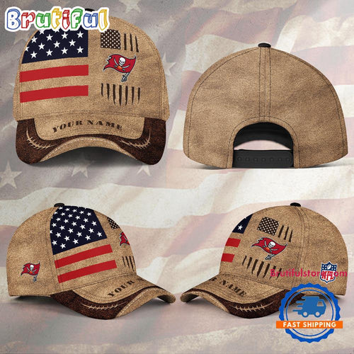 NFL Tampa Bay Buccaneers x American Flag Custom Baseball Cap